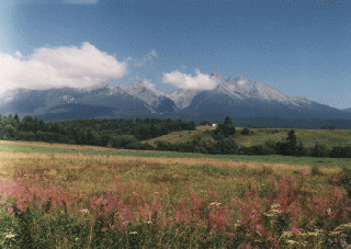 Tatras' view from train stop in Nowa Le�na